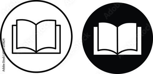 Book icons set. open book icon pictogram set illustration. e-book icon
