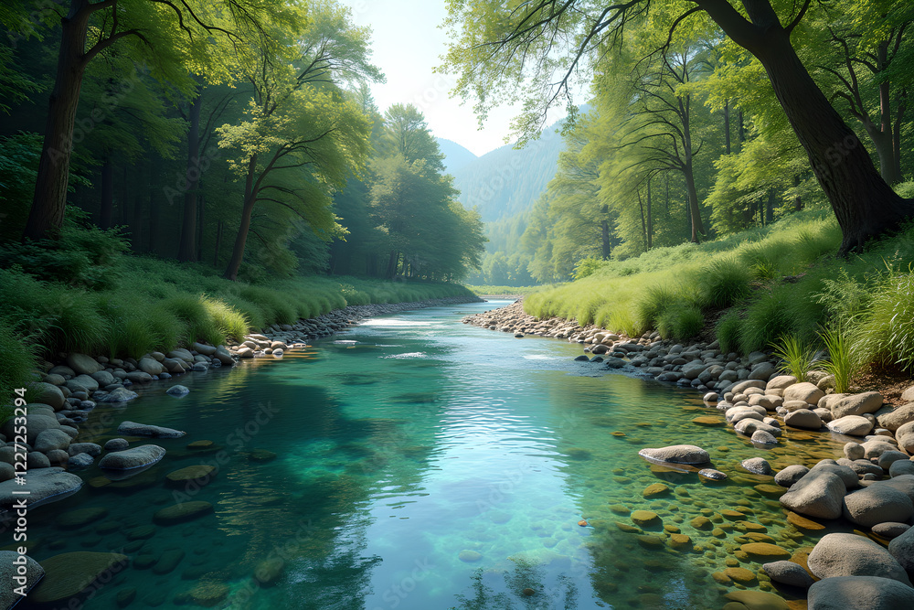 Fototapeta premium river in the forest