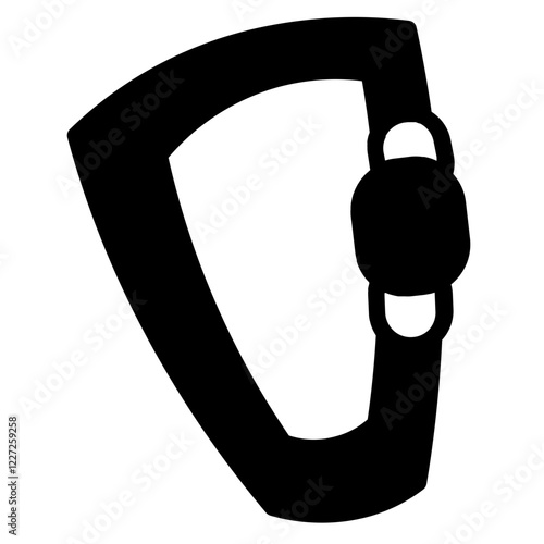Carabiner Climbing Hiking Glyph Icon