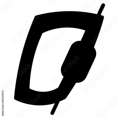 Carabiner Climbing Hiking Glyph Icon