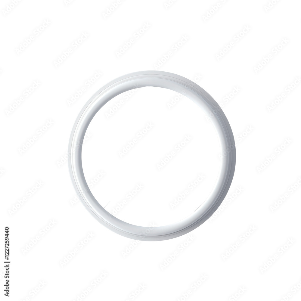 Minimalist white ring transparent background studio setting product simple aesthetic Minimalist white ring transparent background studio setting product simple aesthetic