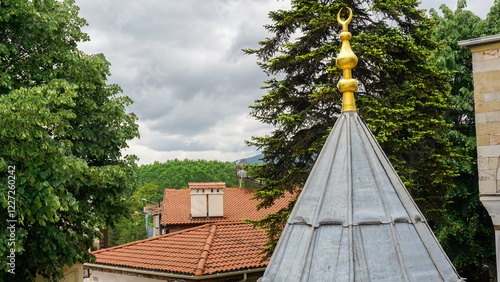 View of Tarakli which is a historic district in the Sakarya Province of the Marmara region, Turkey. Tarakli is a member of the Cittaslow movement. Traditional Ottoman houses in Anatolia district. photo