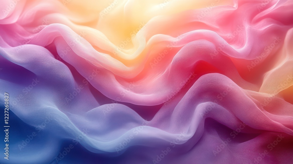 Obraz premium Rainbow Hues: A Symphony of Colors in Soft Fabric