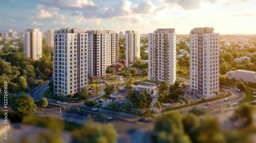 Fototapeta premium Housing market with real estate developments