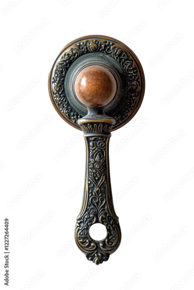 Isolated Ornate Antique Faucet Handle Isolated Ornate Antique Faucet Handle
