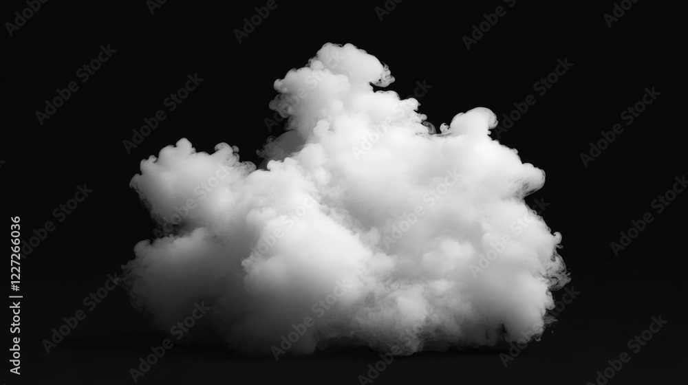 A large cloud of white smoke is floating in the air. The image is black and white, giving it a moody and mysterious feel. The smoke seems to be coming from a source in the distance A large cloud of white smoke is floating in the air. The image is black and white, giving it a moody and mysterious feel. The smoke seems to be coming from a source in the distance