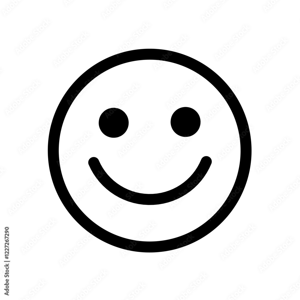 smile face icon vector on white background smile face icon vector on white background