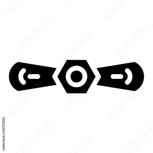 Bow Tie Elegant Glyph Icon