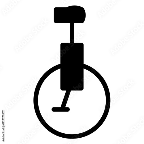 Unicycle Carnival Circus Glyph Icon