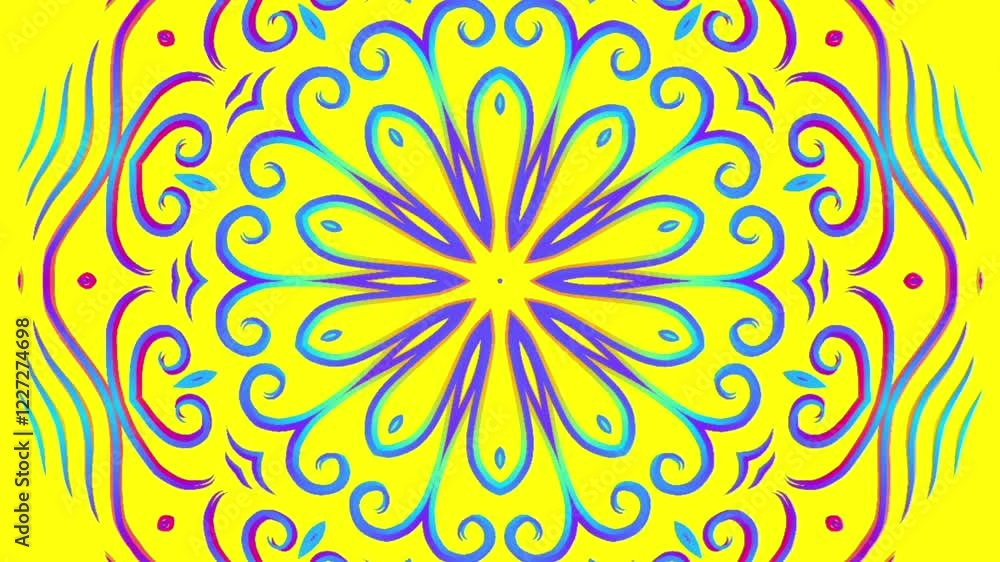 caleidoscope classic gradient circle flower art pattern of traditional tenun batik ethnic dayak ornament for animation ads caleidoscope classic gradient circle flower art pattern of traditional tenun batik ethnic dayak ornament for animation ads