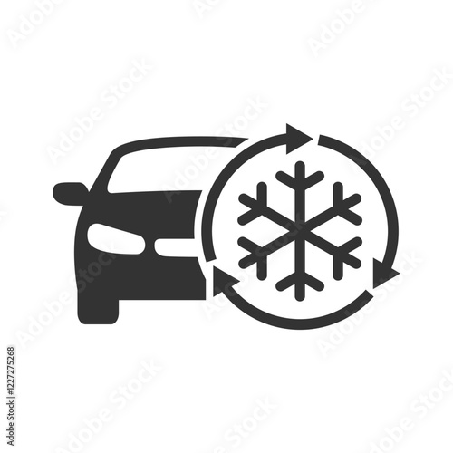 Car air conditioning graphic icon. Conditioning car sign isolated on white background. Vector illustration