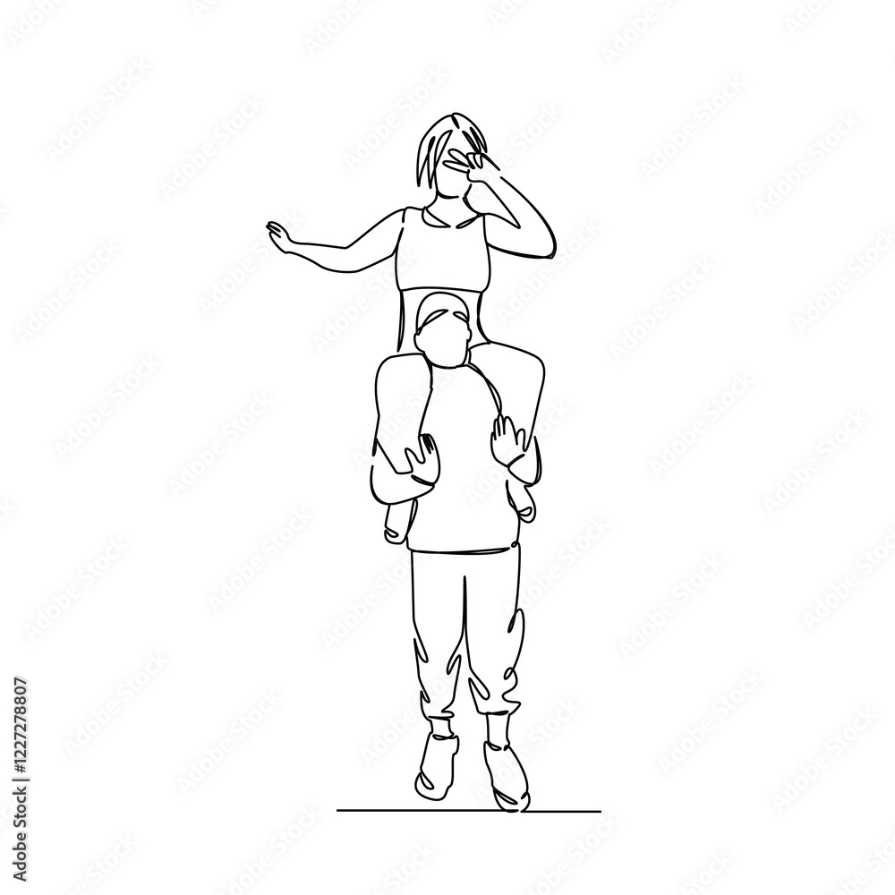 One continuous single drawing line art flat doodle man, girl, shoulder, fun, male, couple, adult, outdoors. Isolated image hand draw contour on a white background, hand drawn, not AI One continuous single drawing line art flat doodle man, girl, shoulder, fun, male, couple, adult, outdoors. Isolated image hand draw contour on a white background, hand drawn, not AI