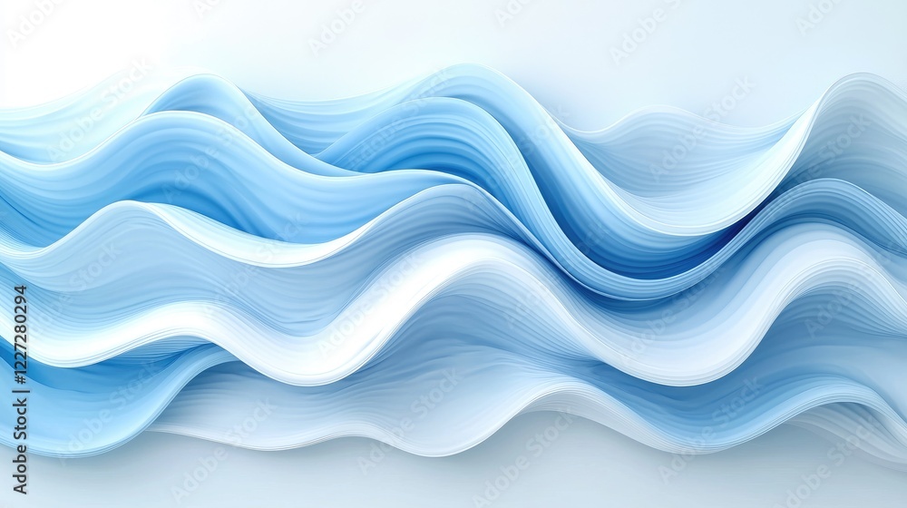 Abstract blue waves flowing, background design, website banner Abstract blue waves flowing, background design, website banner