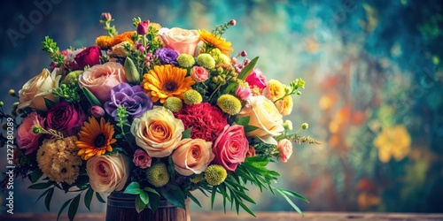 Wallpaper Mural Floral arrangement in a vintage style bouquet , colorful, flowers Torontodigital.ca