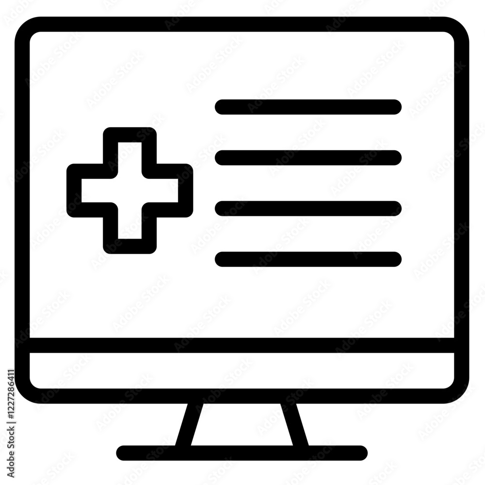 Fototapeta premium medical data icon in vector illustration