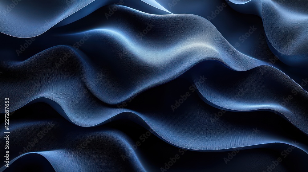 Abstract Blue Waves: A Serene Digital Art Abstract Blue Waves: A Serene Digital Art