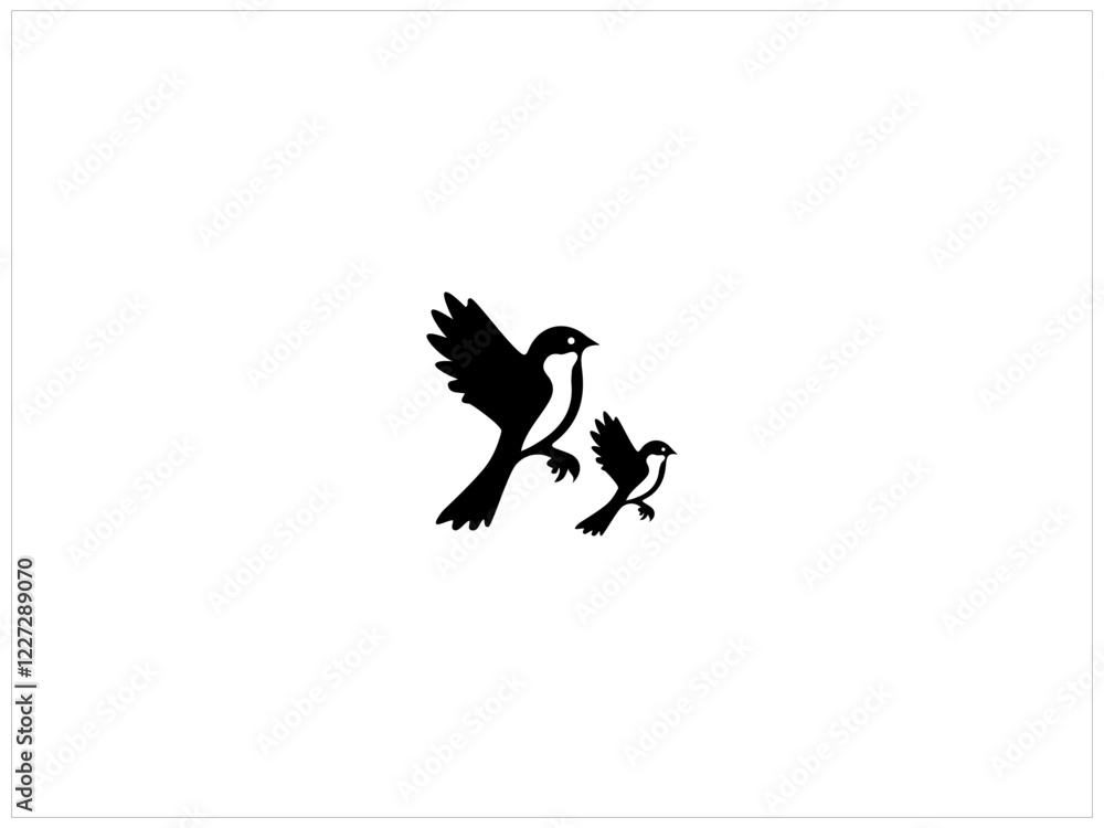 Naklejka premium Bird logo design , vector , illustration and isolate template .