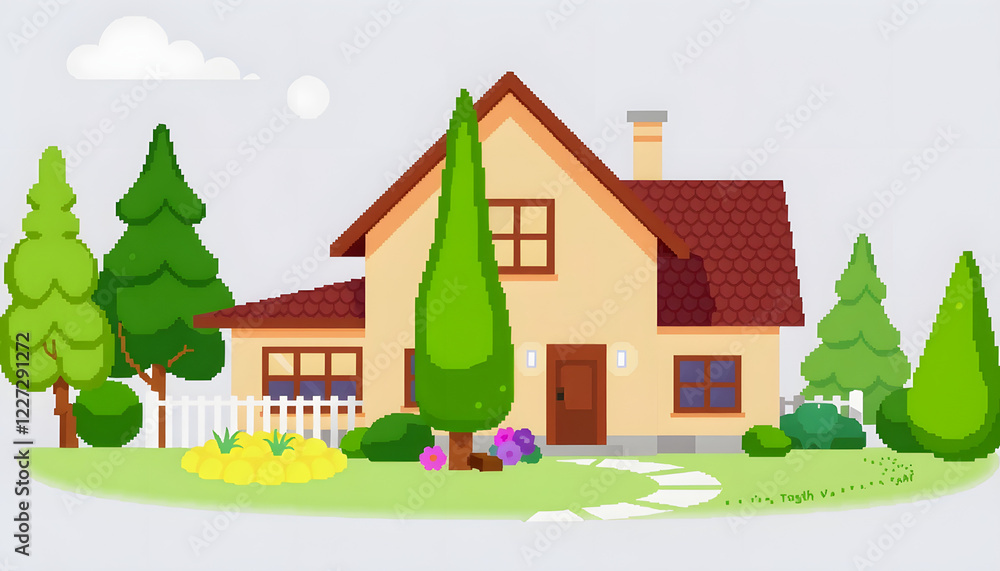 House Illustration , with white tonespng House Illustration , with white tonespng