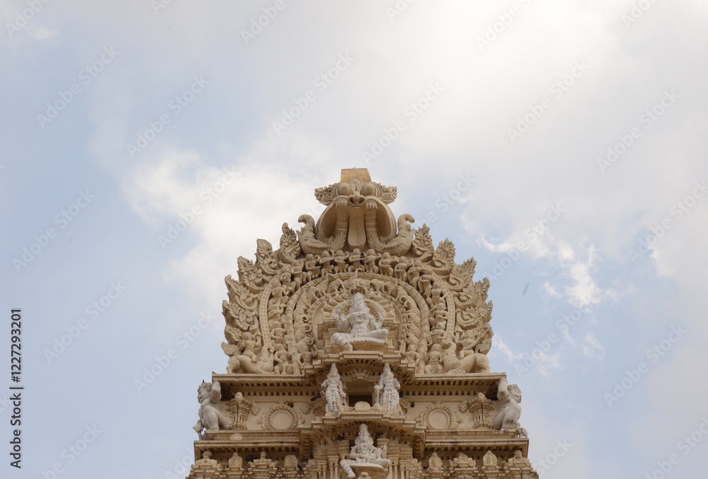 MYSORE, KARNATAKA, INDIA - APRIL 19, 2019: Sri Chamundeshwari Temple, Mysore, Karnataka State, India MYSORE, KARNATAKA, INDIA - APRIL 19, 2019: Sri Chamundeshwari Temple, Mysore, Karnataka State, India