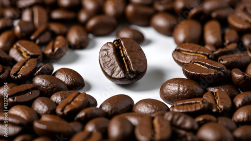 , brown, bean, beans, roasted, drink, cafe, caffeine, espresso, macro, food, dark, aroma, seed, black, mocha, heap, closeup, close-up, crop, texture, breakfast, cappuccino, white, 