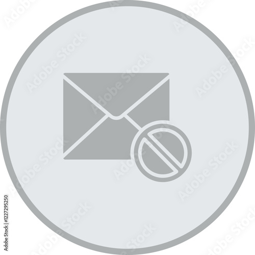 Email Blocker Vector Icon Design