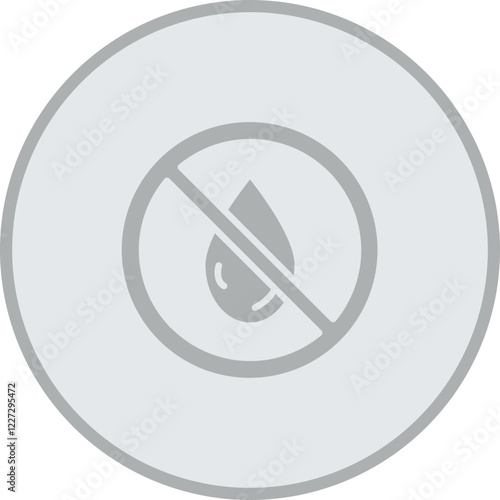No Liquid Vector Icon Design