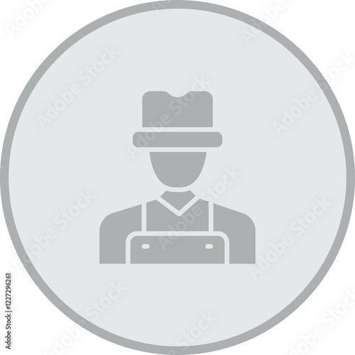 Men Farmer Working Vector Icon Design