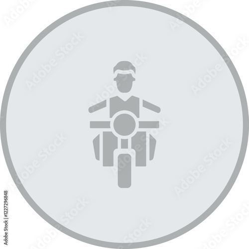 Man Riding Bike Vector Icon Design