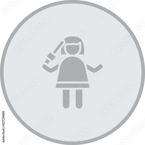 Hair Styler Vector Icon Design