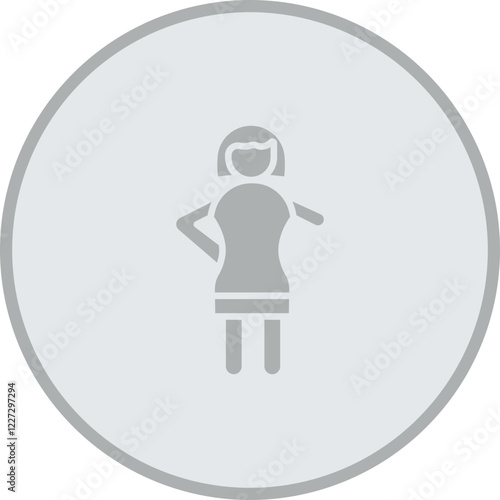 Modeling Woman Vector Icon Design