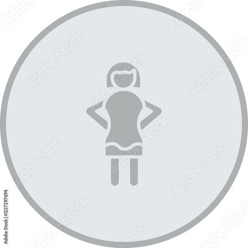 Woman Model Vector Icon Design