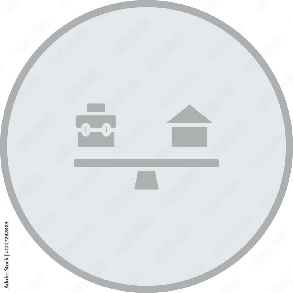 Work Life Balance Vector Icon Design Work Life Balance Vector Icon Design