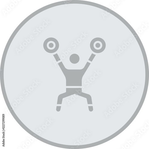 Shoulder Press Vector Icon Design