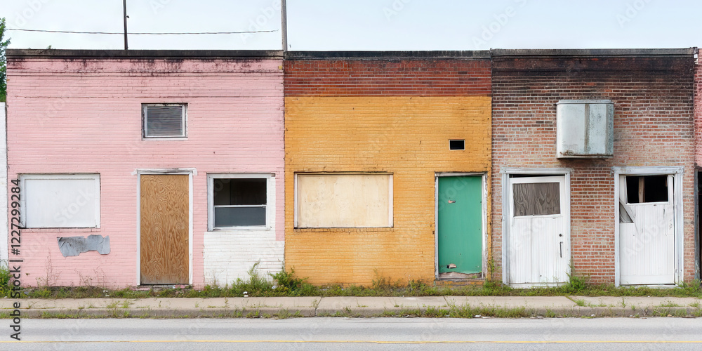 Three Abandoned Storefronts Three Abandoned Storefronts