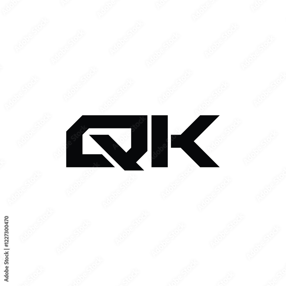 QK monogram logo design letter text name symbol monochrome logotype alphabet character simple logo QK monogram logo design letter text name symbol monochrome logotype alphabet character simple logo