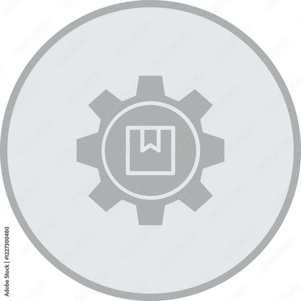 Box In the Gear Vector Icon Design Box In the Gear Vector Icon Design
