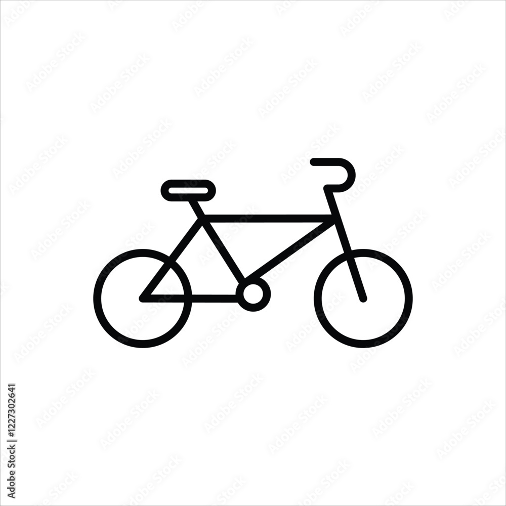 Bicycle Line Icons Design Elements Illustration Bicycle Line Icons Design Elements Illustration