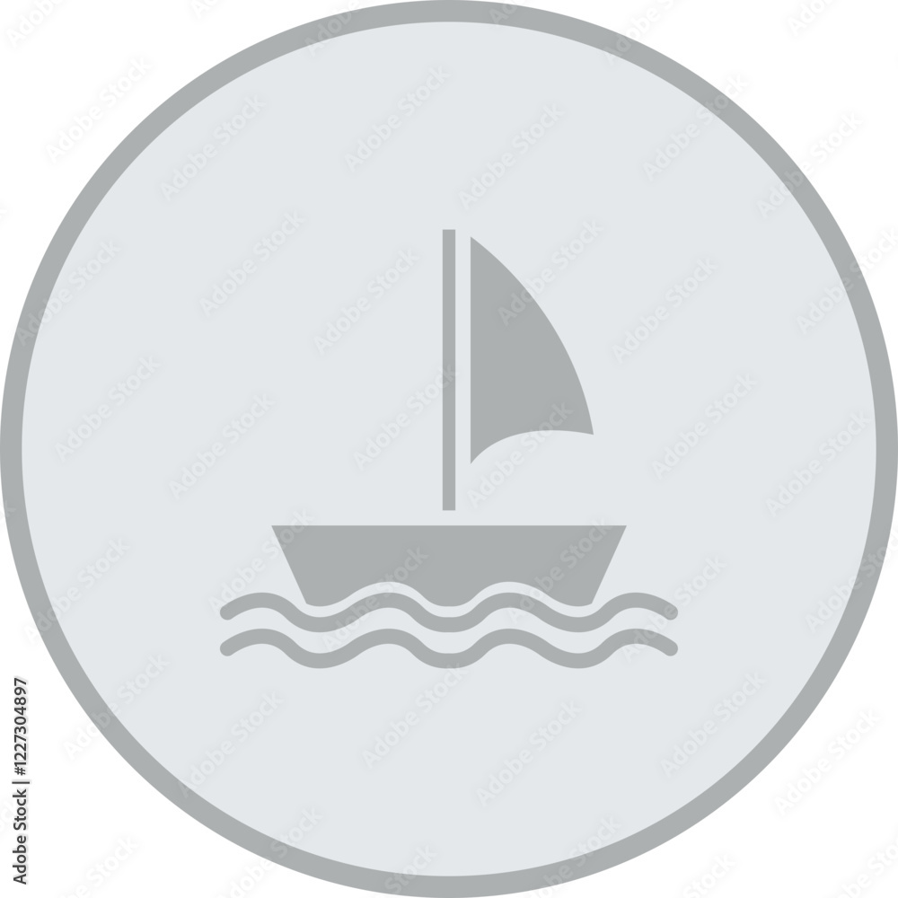 Fototapeta premium Windsurfing Vector Icon Design