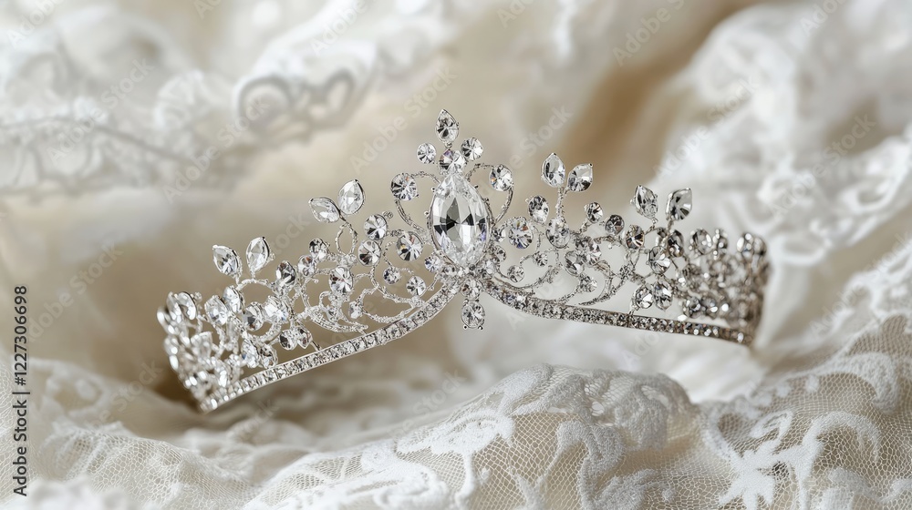 Tiara with stones on a beautiful background. Selective focus. Tiara with stones on a beautiful background. Selective focus.