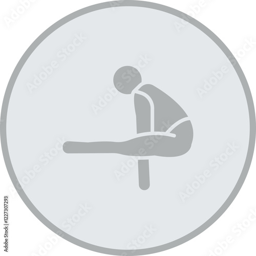 Firefly Pose (Tittibhasana) Vector Icon Design