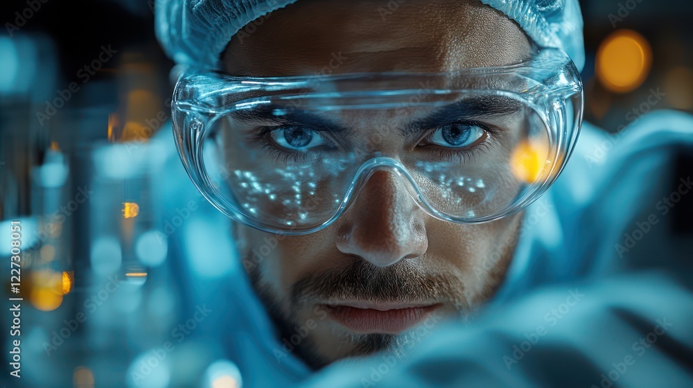 Focused Scientist in a Laboratory Focused Scientist in a Laboratory