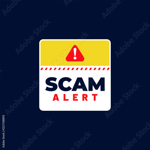 Scam alert warning background. Stay safe and secure with scam