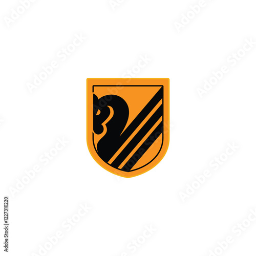 horse pegasus shield. vector illustration of pegasus and shield for icon,symbol or logo. Pegasus and shield logo