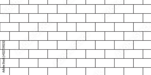 Empty brick wall vector brickwork construction vintage architecture block row black line room, masonry, rough kitchen and bathroom texture background.	