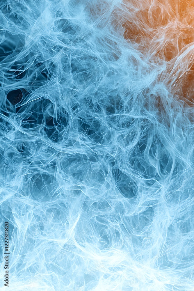 Ethereal Blue and Orange Smoke Abstract Background Ethereal Blue and Orange Smoke Abstract Background