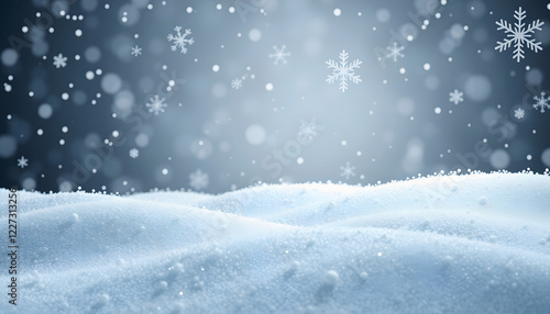 Wallpaper Mural christmas background with snowflakes and snow created with , with white tonespng Torontodigital.ca