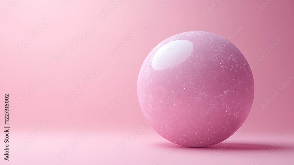 Pink Sphere on Pink Background: A Minimalist Abstract Image Pink Sphere on Pink Background: A Minimalist Abstract Image