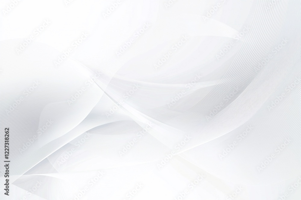 Abstract white background with flowing wave patterns creating a serene and modern atmosphere Abstract white background with flowing wave patterns creating a serene and modern atmosphere