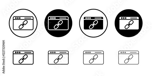 Backlink icon linear logo isolated