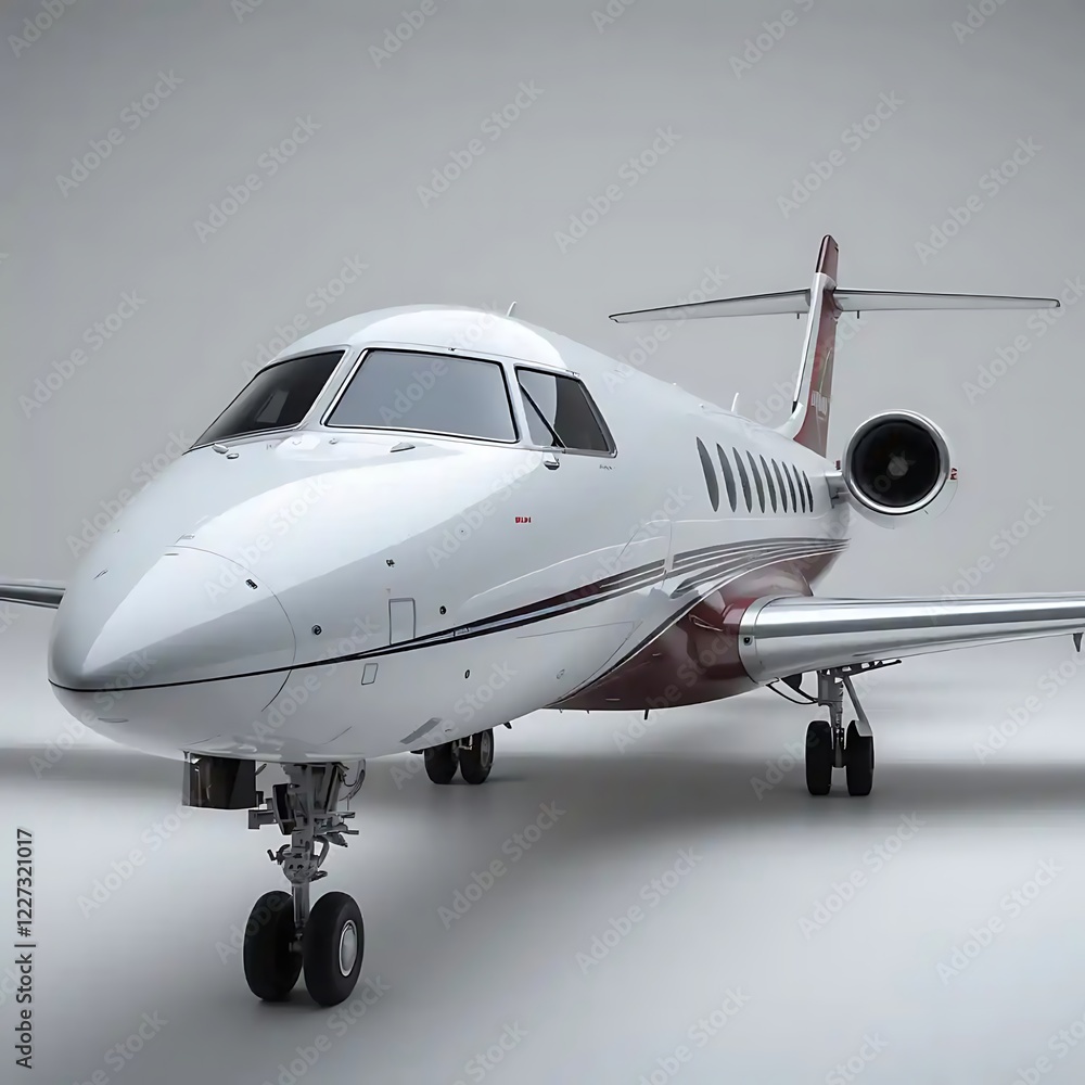 Naklejka premium Luxury Private Jet Airplane Rendering 3d Model